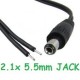 CONECTOR JACK 2.1 * 5.5MM PARA CAMARAS CCTV O SIMILARES