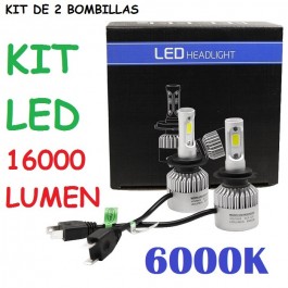 KIT DE LED Coche Bombillas H1 H3 H4 H7 H8 H9 H11 H13 HB3 HB4 HIR1 HIR2 12V  24V EUR 49,99 - PicClick ES
