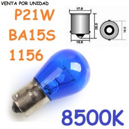 Set 4x bombilla 12v/21w-ba15s-azul-bombilla bombilla eléctrica 12 voltios 21 vatios px