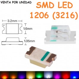 Smd Led 1206 (3216) Diodo Colores Sueltos Universal Cuadro coche luz