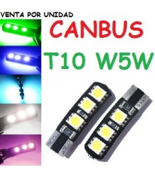 BOMBILLA T10 6 SMD LED W5W CANBUS 